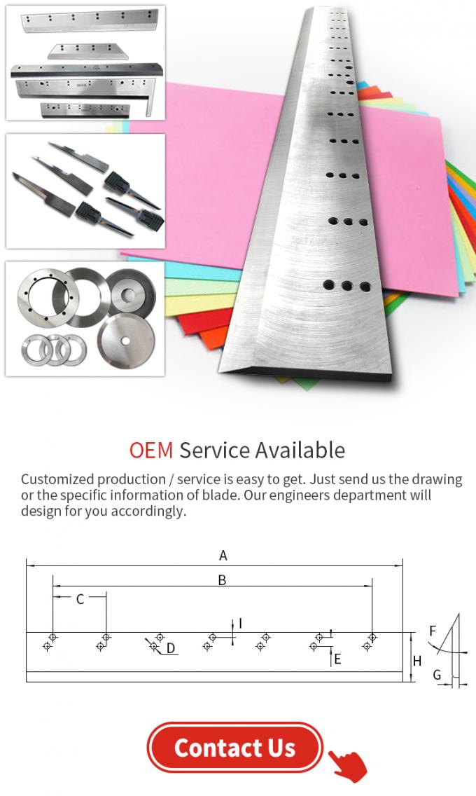 قطبية أو مخصصة الورق آلة غيلوتين قطع شفرة قطعة الورق سكين 7