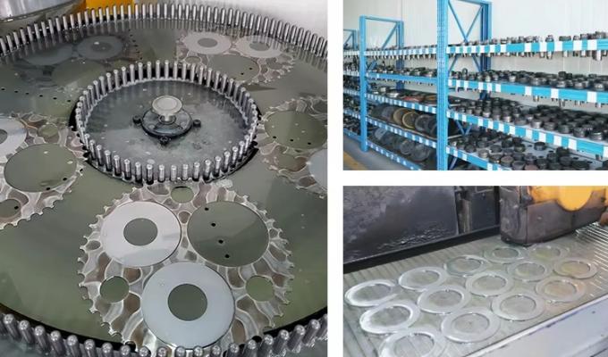 كربيد المموجة قطع مربع التجاعيد حلقية شق سكين شفرات للكرتون شق آلة القرص 2