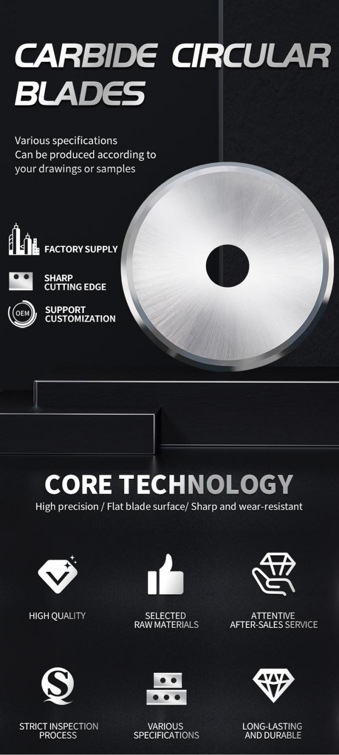 OEM / ODM سكين دائري قطع شريط مطاطي قطعة أنابيب الورق دائرة شفرة 3