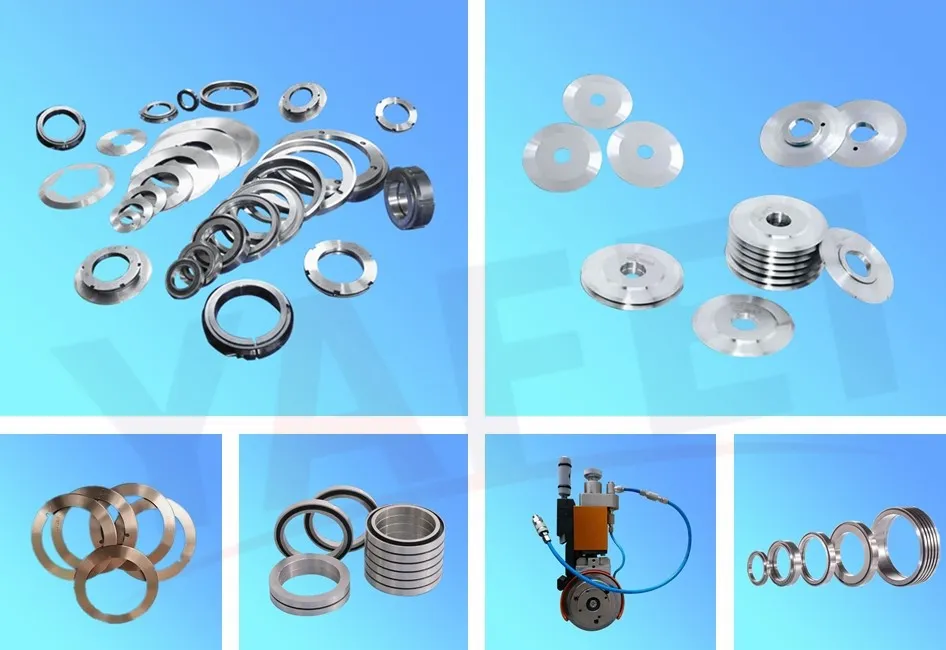 عواطف OEM/ODM قاطع القرص الورقية المموجة Bhs حلاقة شق الطفرة الدائرية قطع سكين كربيد التنغستين شفرات شق 4